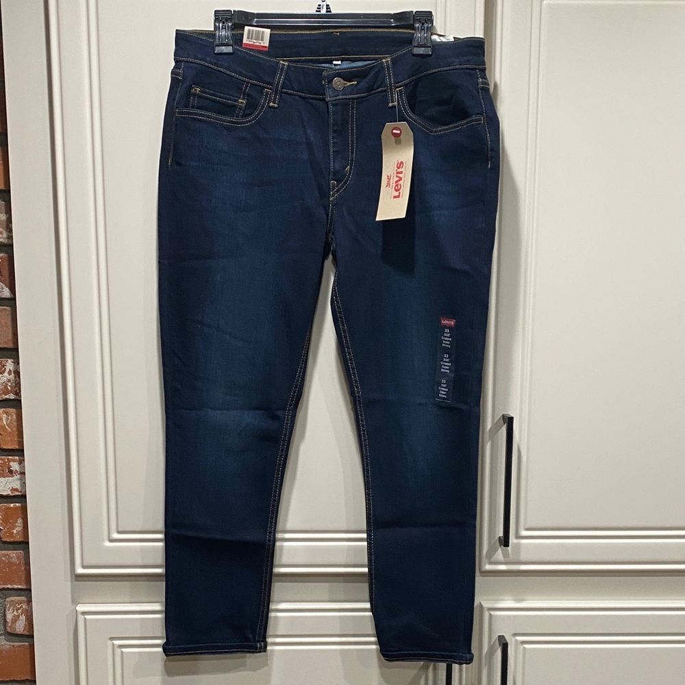 NEW levis 535 cropped super skinny jeans 33